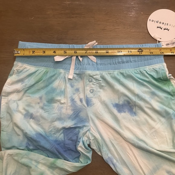 Little Sleepies Watercolor Tidepool Womens Bamboo PJ Set Size XS pants Shirt NEW - Picture 9 of 10